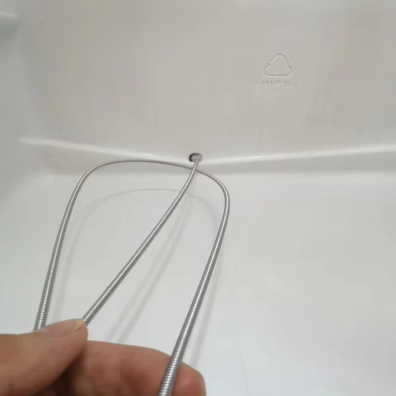 Refrigerator Drain Dredge Cleaning Set Long Flexible Refrigerator Scrub Brush Water Dredging Tool Water Tube Cleaning Coil Brush - الصورة 5