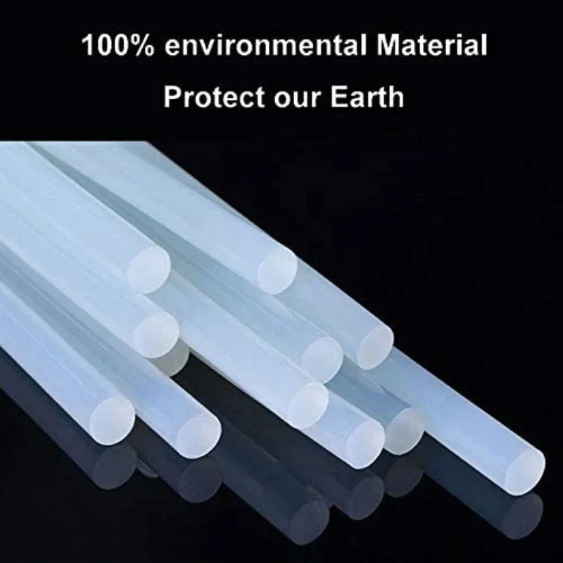 10-50pc 7mmx100mm Hot Melt Glue Sticks Black Transparent DIY Gluing Photo Albums/wood/Car Dent Repair Tool for Glue Gun 7mm/11mm - الصورة 2