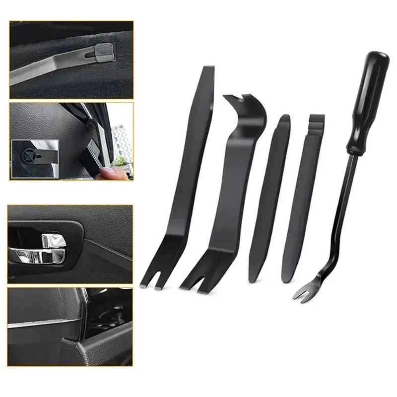 1-5Pcs Universal Trim Removal Tool Kit No Scratch Plastic Pry Tool Kit-Interior Door Panel Clip Fastener Removal Set for Vehicle