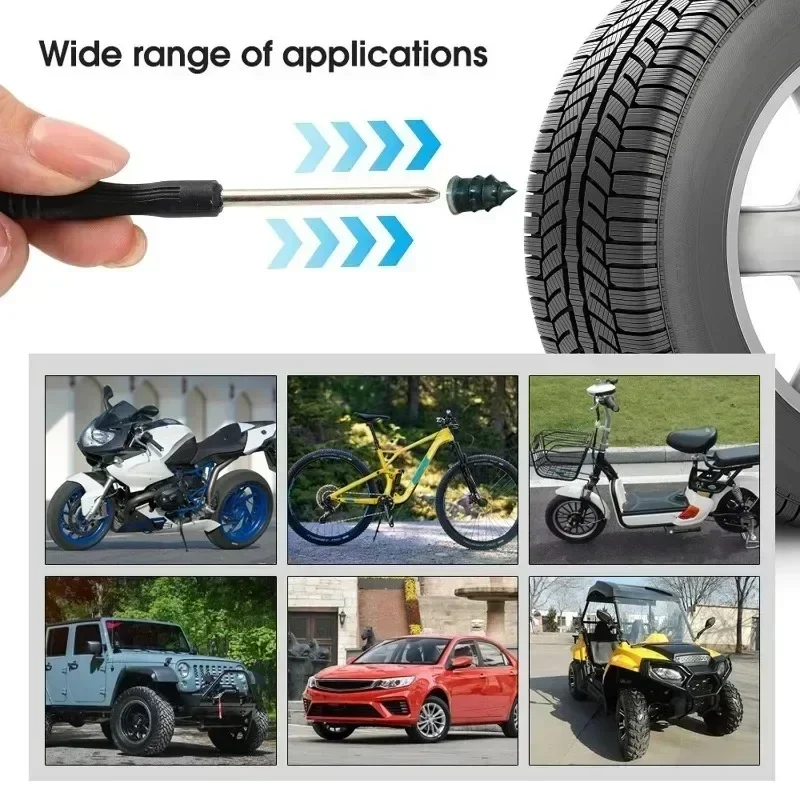 21-41PCS Universal Vacuum Car Tyre Repair Rubber Nail Tire Repair Nail Rubber Screw Screw Tools In Tubeless Plug Accessories Kit - الصورة 4