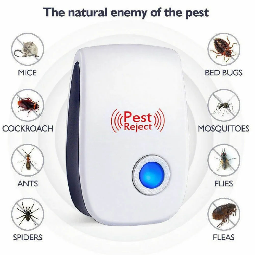 Ultrasonic Pest Repeller Intelligent Mosquitoes Killer Magnetic Insect Repeller Home Cleaning Tools Garden Pest Control Products - الصورة 2
