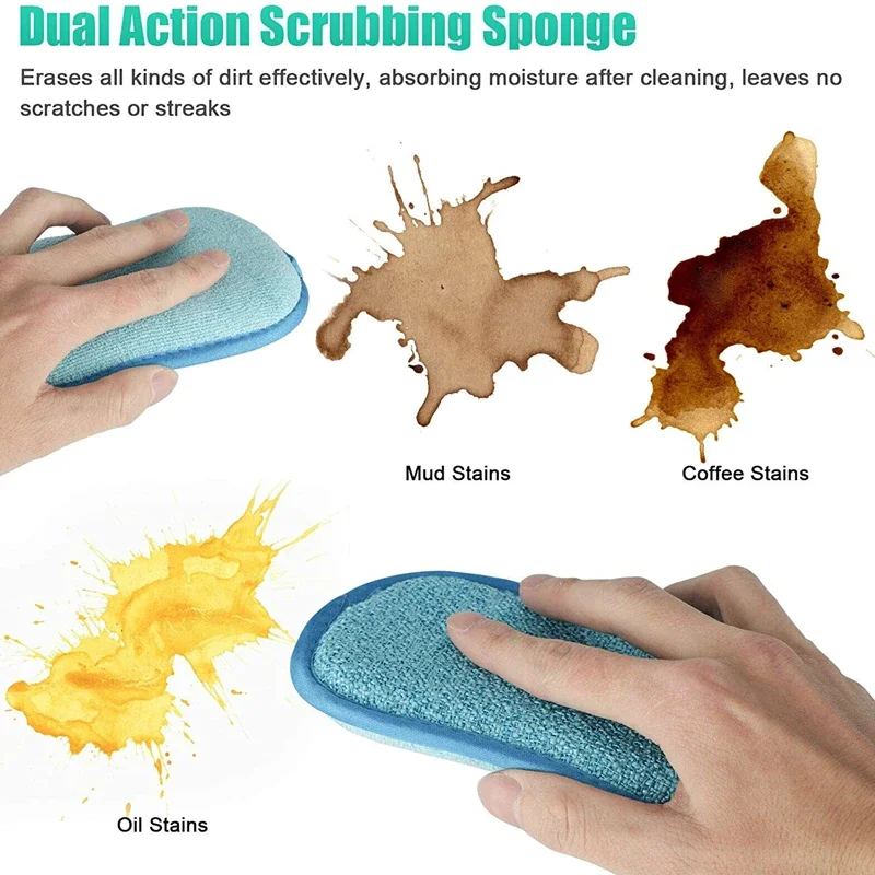 5/10/20/30PCS Dishwashing Sponge Non-Scratch Microfiber Magic Sponge Non Stick Pot Dishcloth Kitchen Gadgets Cleaning Utensils - Image 3