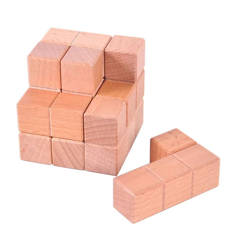 IQ 3D Wooden Puzzle Rompecabezas Montessori High Difficulty Brain Teaser Game Quebra Cabeça Casse Tete Juegos De Lógica - الصورة 6