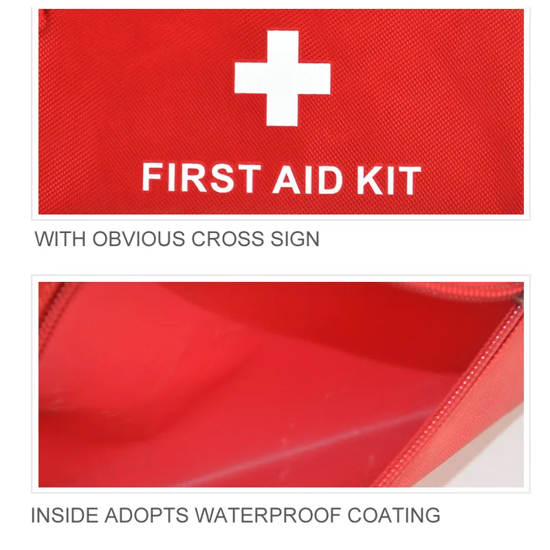 12-In-1 40pcs Set Portable First Aid Kit Red Car Emergency Kit Accessories For Home Travel Outdoor Emergency Medical Treatment - الصورة 4