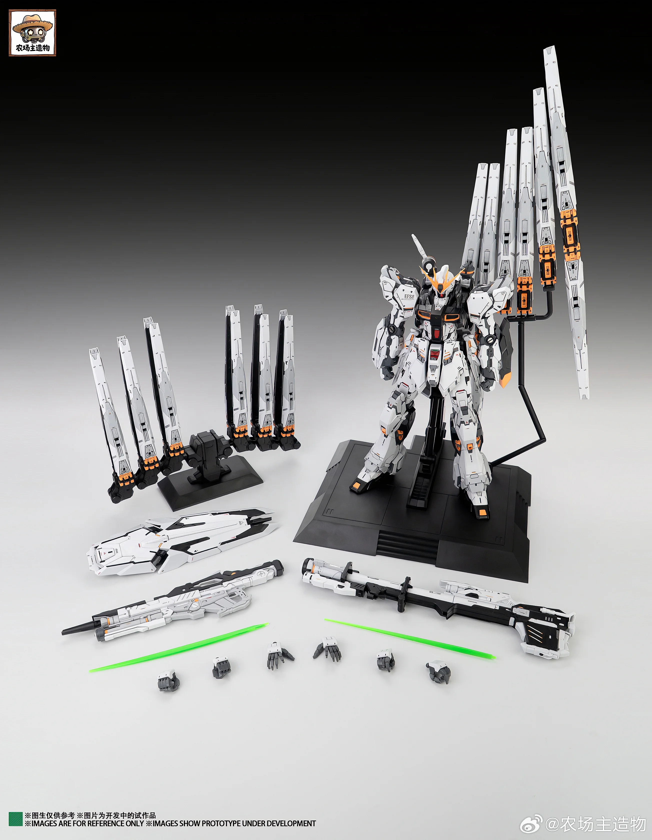 IN STOCK NONGCHANGZHU MODEL MG 1/100 Zhaocaimoo GK Style Assembly Robot Action Figure Plastic Model Kit Toy Collectible Gift New - الصورة 6