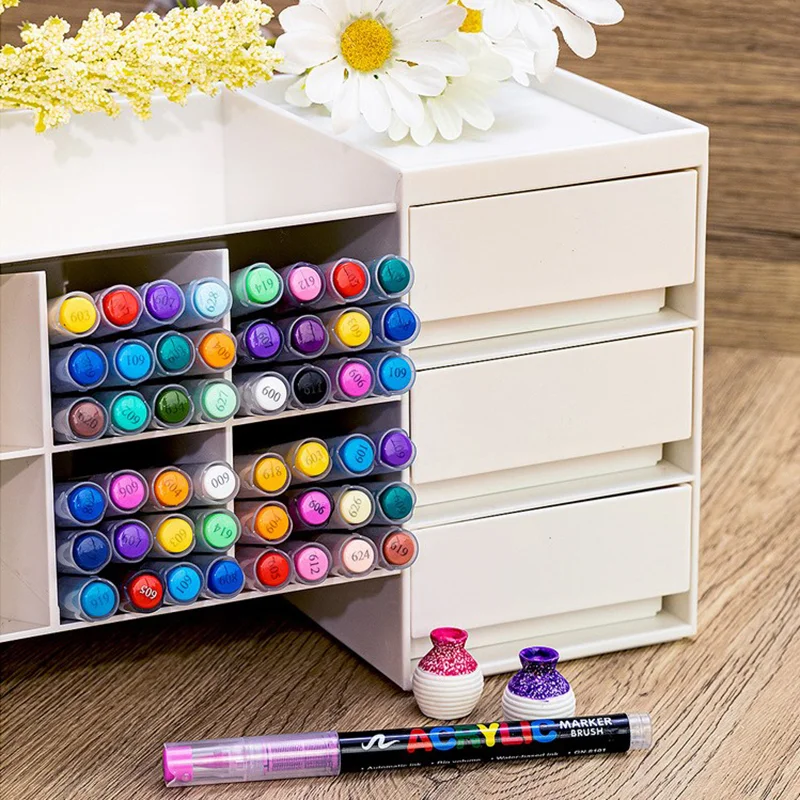 Direct Liquid Acrylic Marker Pen Paint Brush Pens Painting Stone Ceramic Glas Wood Canvas Making Drawing Graffiti Coloring Pen - Image 5