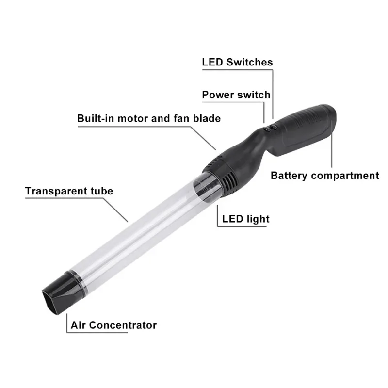 Powerful Household Handheld Bug Vacuum Insect Pest Bee Catcher with LED Light Sucker Grabber Moth Portable Electronic Catcher - الصورة 5