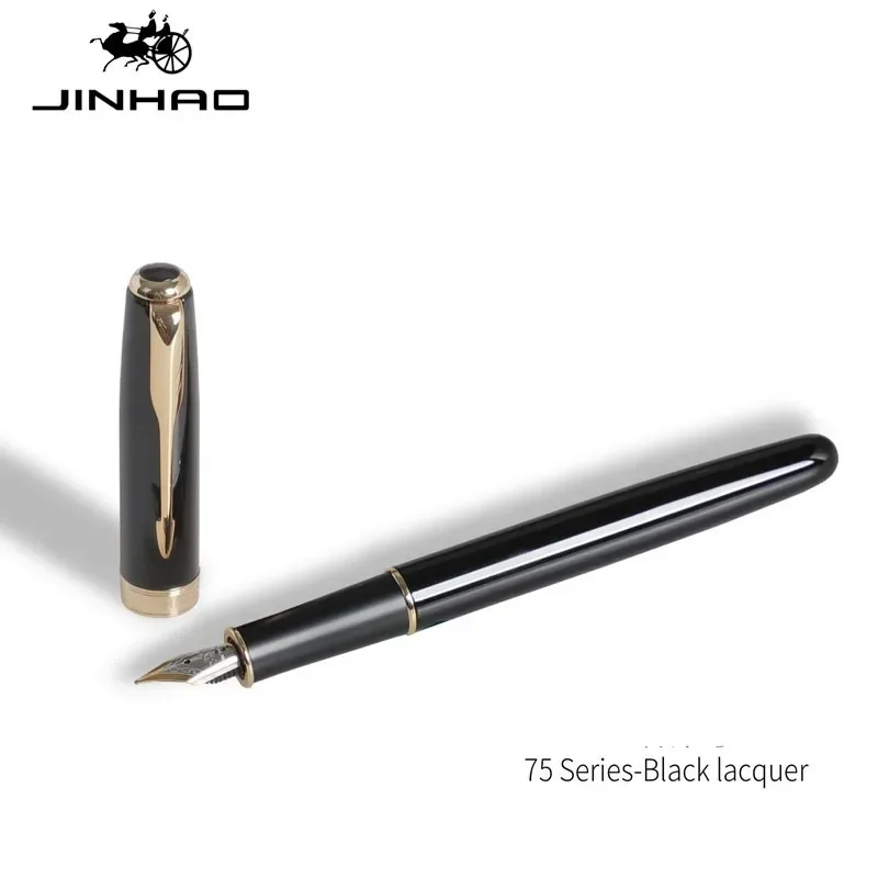 Luxury Quality Jinhao 75 Metal Black Red Fountain Pen Financial Office Student Supplies School Stationery Ink Pens - الصورة 6
