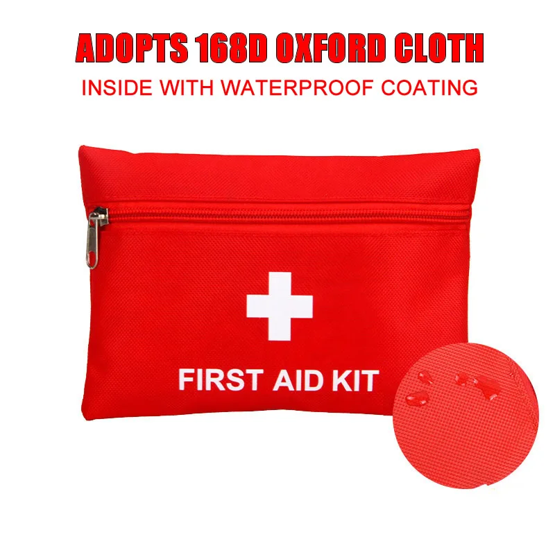 12-In-1 40pcs Set Portable First Aid Kit Red Car Emergency Kit Accessories For Home Travel Outdoor Emergency Medical Treatment - الصورة 3