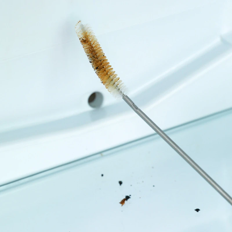 Refrigerator Drain Dredge Cleaning Set Long Flexible Refrigerator Scrub Brush Water Dredging Tool Water Tube Cleaning Coil Brush - الصورة 2