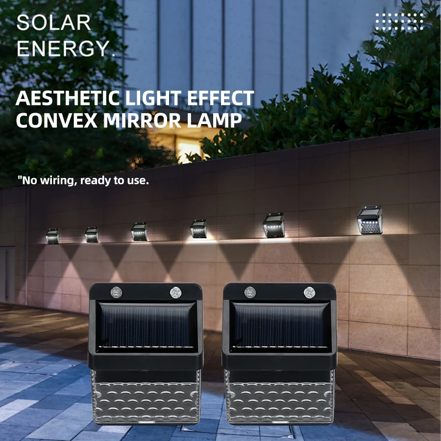Outdoor Mini Solar LED Wall Lamp With Light Sensor Household Waterproof Balcony Patio Garden Decoration Solar Lighting Lamp - الصورة 6