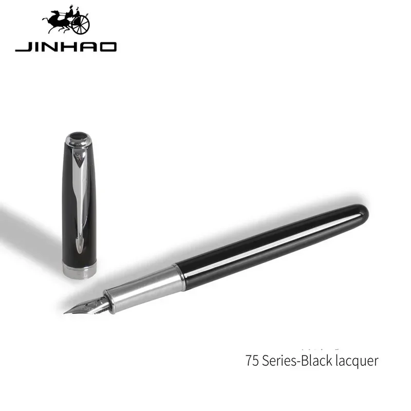 Luxury Quality Jinhao 75 Metal Black Red Fountain Pen Financial Office Student Supplies School Stationery Ink Pens - الصورة 5