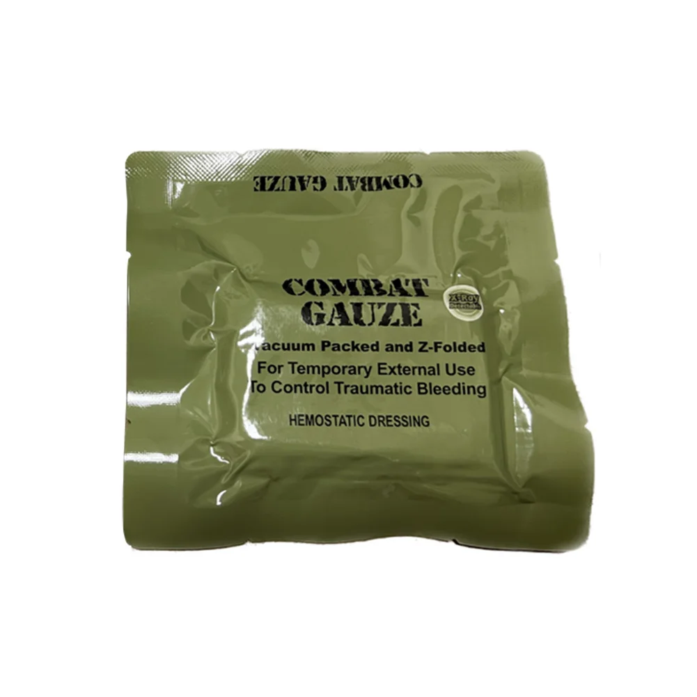 Hemostatic Kaolin Gauze Emergency Trauma Z-Folded Soluble for Outdoor Safety First Aid Kit Wound Dressing Bandage Tourniquet - الصورة 6