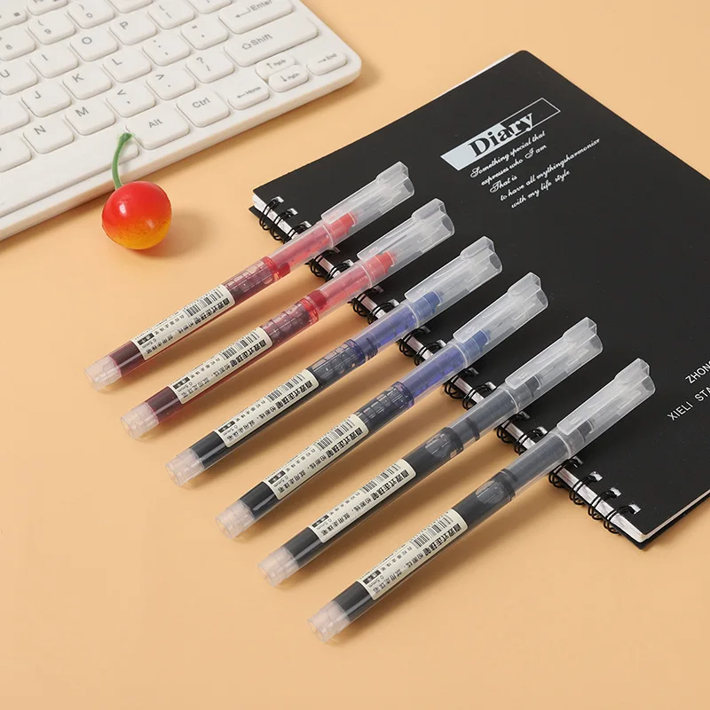 Office Business Sign Gel Pen Student School Office Stationery Fine Nib Gel Pen Big Ink Capacity Ballpoint Black Blue Red Pen - الصورة 2