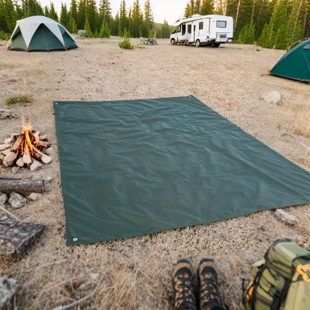 Thickened Non-Slip Outdoor Camping Mat, Heavy-Duty Oxford Ground Mat, Portable for Camping Hiking Beach Travel - الصورة 4