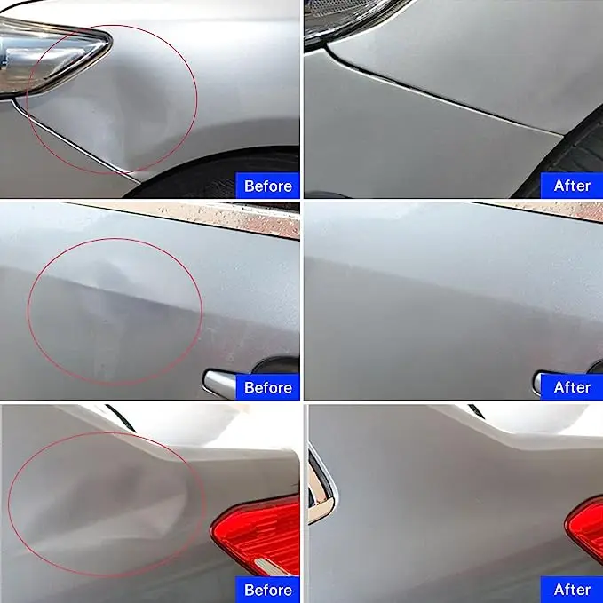 Car Body Sheet Metal Paintless Dent Plastic Puller Kit Auto Hail Pit Removal Repair Tools Hot Multiple Sizes Suction Cup Set - الصورة 5