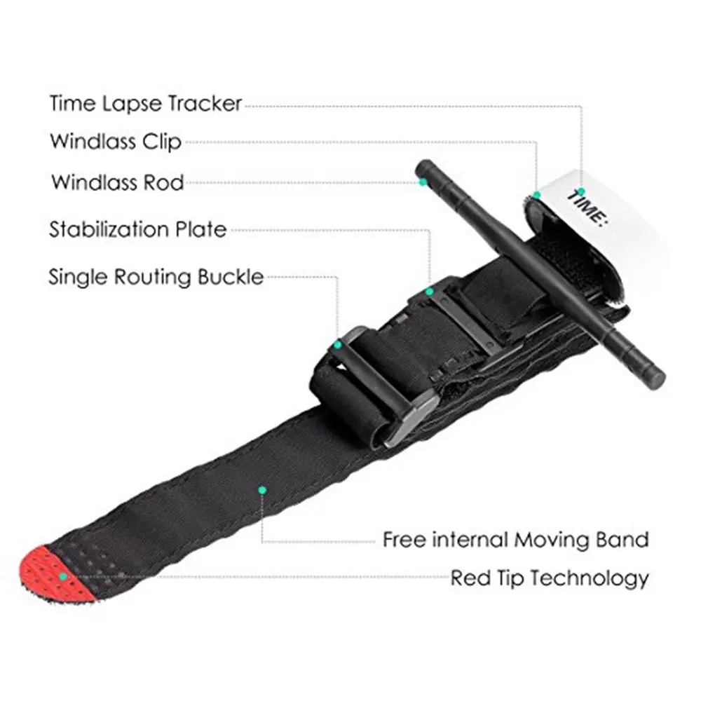 Tactical 95cm Tourniquet Emergency Strap Single Handed Medical First Aid Equipment for Hiking Camping Travel Outdoor Sports - الصورة 7