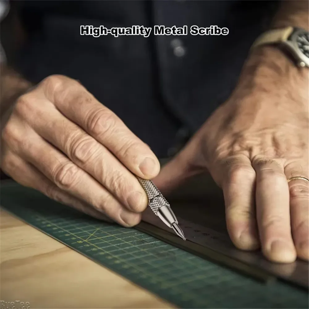 Carbide Scriber Pen Alloy Scribe Pen Metal Wood Glass Tile Cutting Marker Pencil Metalworking Woodworking Hand Tools Kits - الصورة 3