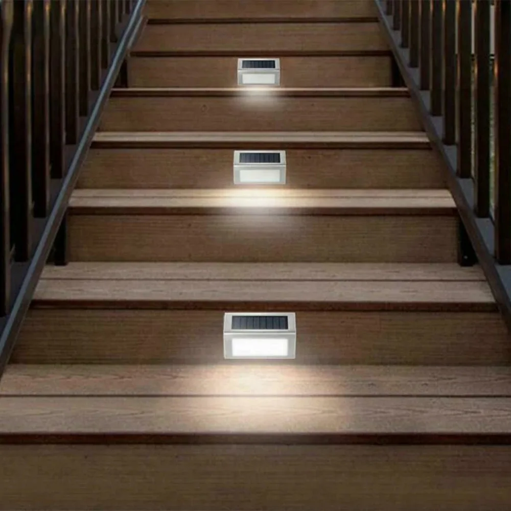 3 LED Outdoor Solar Stainless Steel Garden Light IP65 Waterproof Garden Yard Lighting Floodlight Stair Aisle Street Lamps 50lm - الصورة 4