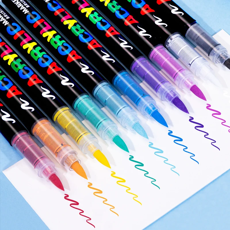 Direct Liquid Acrylic Marker Pen Paint Brush Pens Painting Stone Ceramic Glas Wood Canvas Making Drawing Graffiti Coloring Pen - Image 3