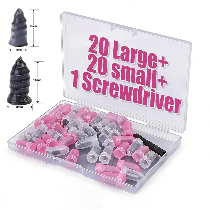21-41pcs Tubeless Tire Repair Rubber Nail Kit Vacuum Tyre Puncture Screw Plug Emergency Quick Fix Tool For Car Motorcycle - الصورة 2