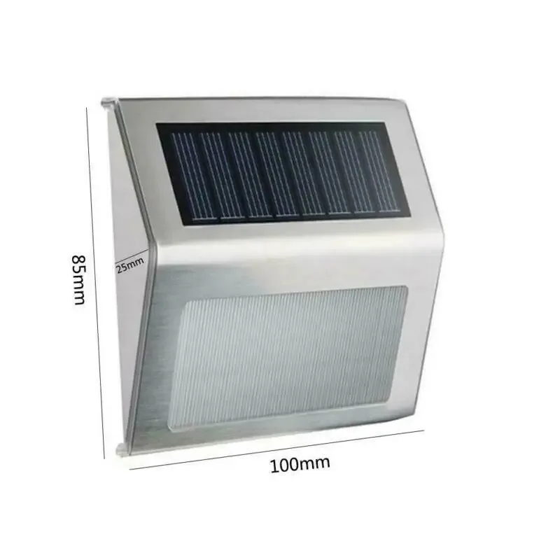 3 LED Outdoor Solar Stainless Steel Garden Light IP65 Waterproof Garden Yard Lighting Floodlight Stair Aisle Street Lamps 50lm - الصورة 6