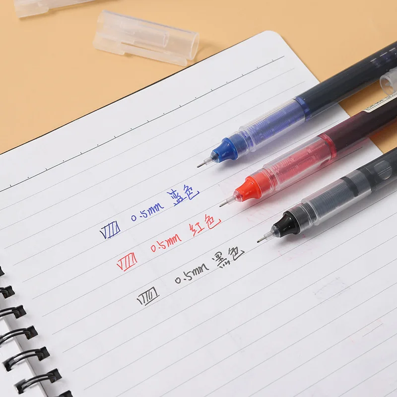 Office Business Sign Gel Pen Student School Office Stationery Fine Nib Gel Pen Big Ink Capacity Ballpoint Black Blue Red Pen - الصورة 5