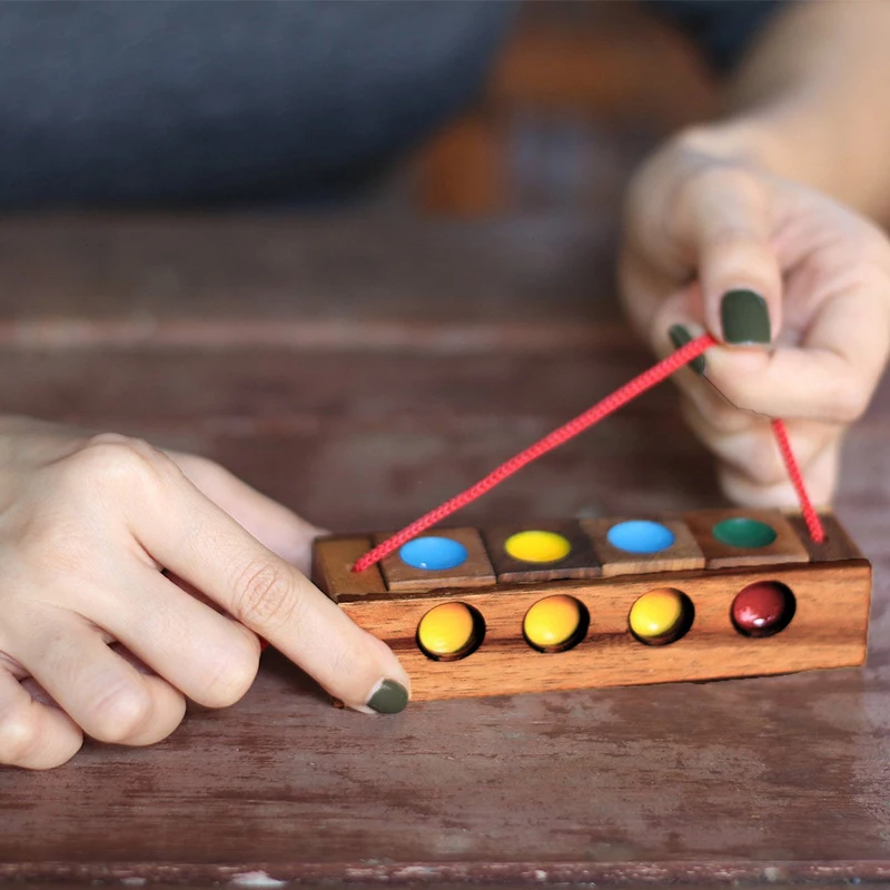 IQ 3D Wooden Puzzle Rompecabezas Montessori High Difficulty Brain Teaser Game Quebra Cabeça Casse Tete Juegos De Lógica - الصورة 3