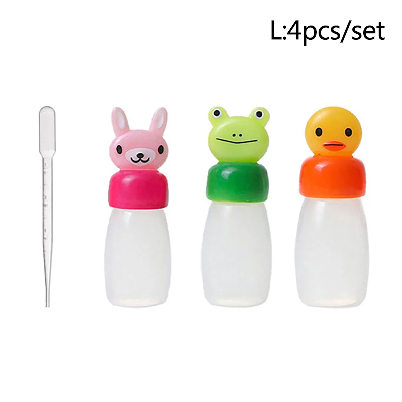 1/2/3/4pcs Mini Lunch Box Accessories Cute Pattern Sauce Box Squeeze Bottle Cartoon Tomato Honey Condiment Container For Kids - الصورة 5