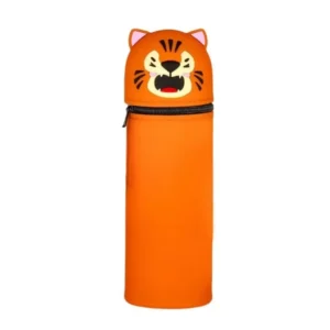 Cute Foldable Pencil Case Silicone Rabbit Panda Stationery Organizer Animal Shape Broken-resistant Pencil Holder for Students