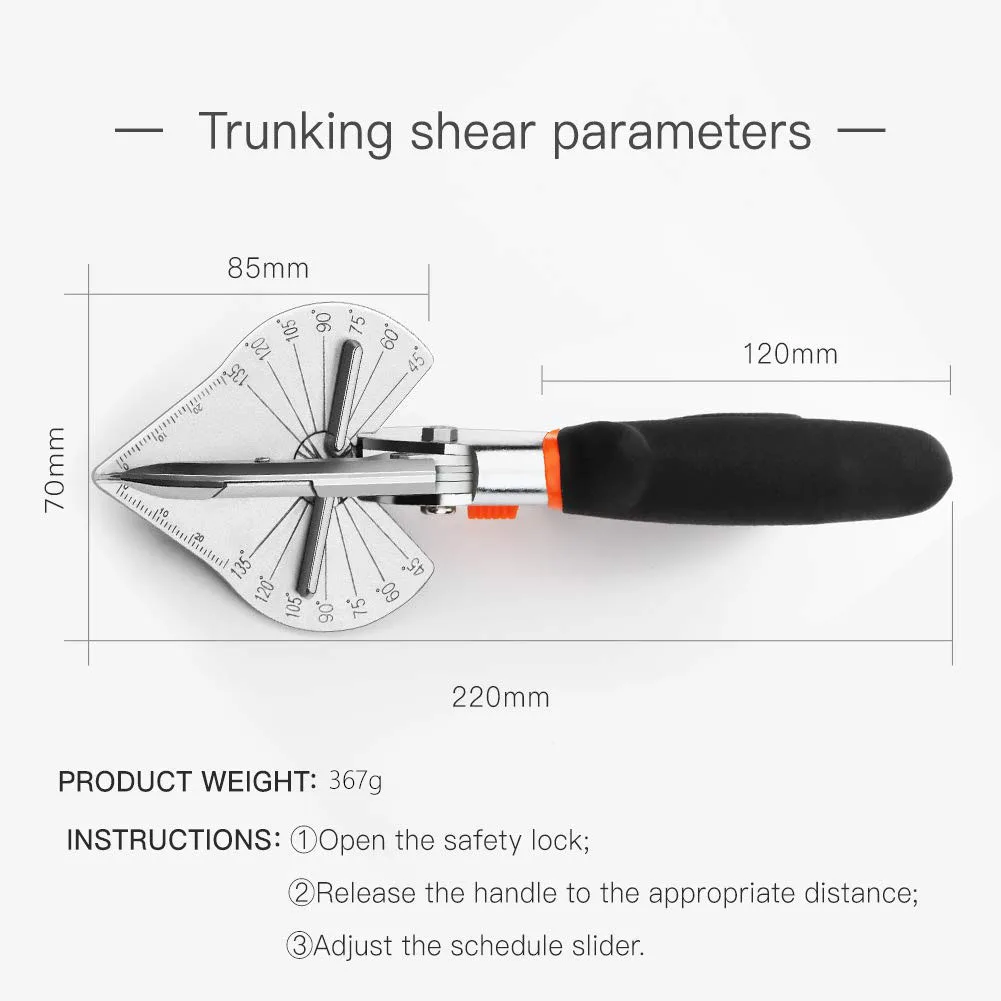 Angle Shear 45-120 Degree Miter Cutter Hand Shear Multifunctional PVC PE Plastic Pipe Scissors For Housework home decor Plumbing - الصورة 6