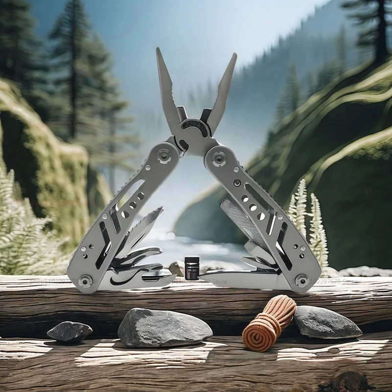 Multi-Tool Pocket Knife Pliers Folding Mini Portable Outdoor Tactical Survival Rescue Repair Tool for Camping Hiking Emergency - الصورة 2