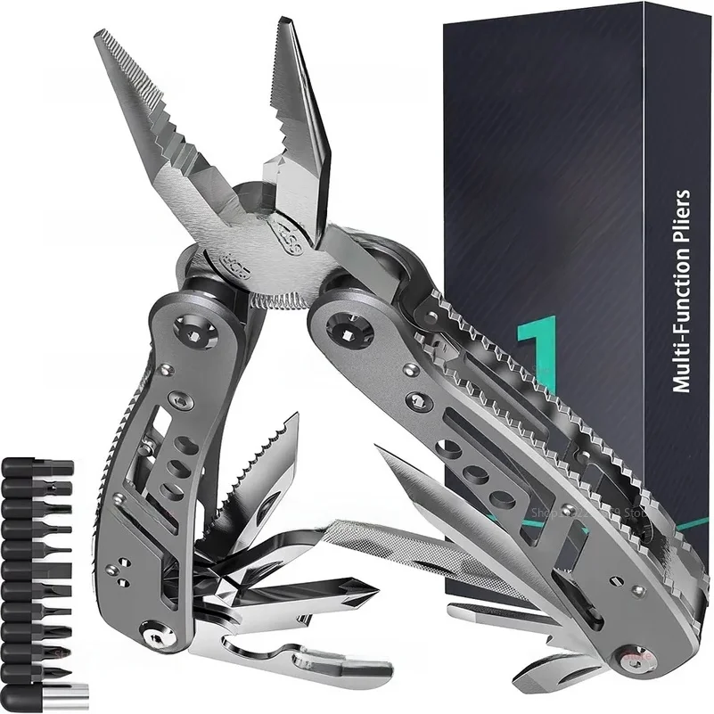 Multi-Tool Pocket Knife Pliers Folding Mini Portable Outdoor Tactical Survival Rescue Repair Tool for Camping Hiking Emergency