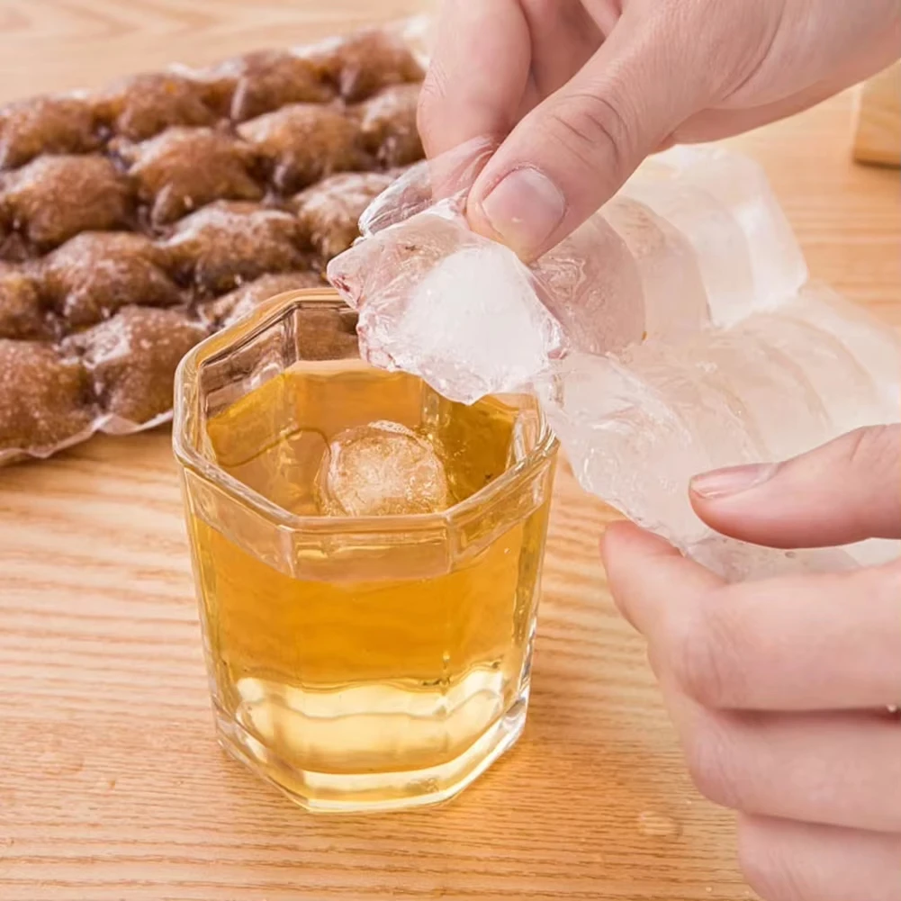 10-100pcs/pack Disposable Ice Bag Lattice Ice Cube Mold Bar Self-sealing Ice Tray Bag Ice Cube Bag Box Edible Frozen Ice Cube - الصورة 3