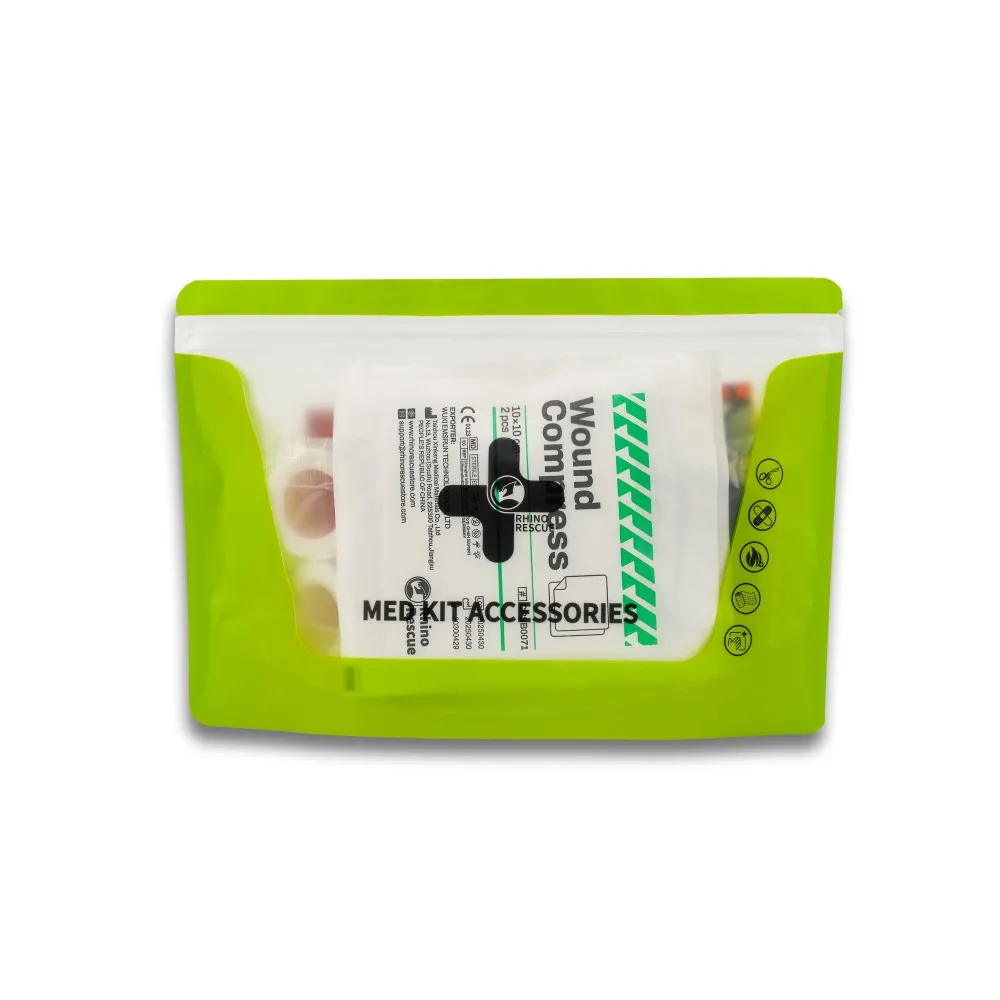 Rhino Rescue Outdoor & Home First Aid Refill Bag – Emergency Supplies with Survival Blanket, Bandages, Gauze Pads, Trauma Shears - الصورة 3