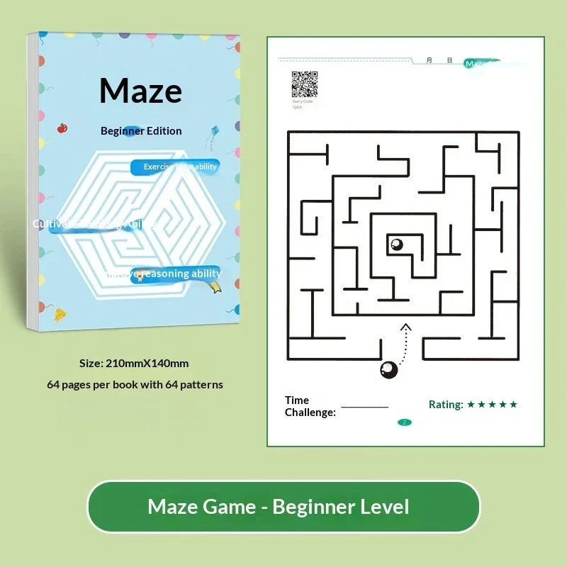 Creative Enhancing Brain Maze Training Book Attraction Concentration Puzzle for Adolescents Children Maze Game Book Student