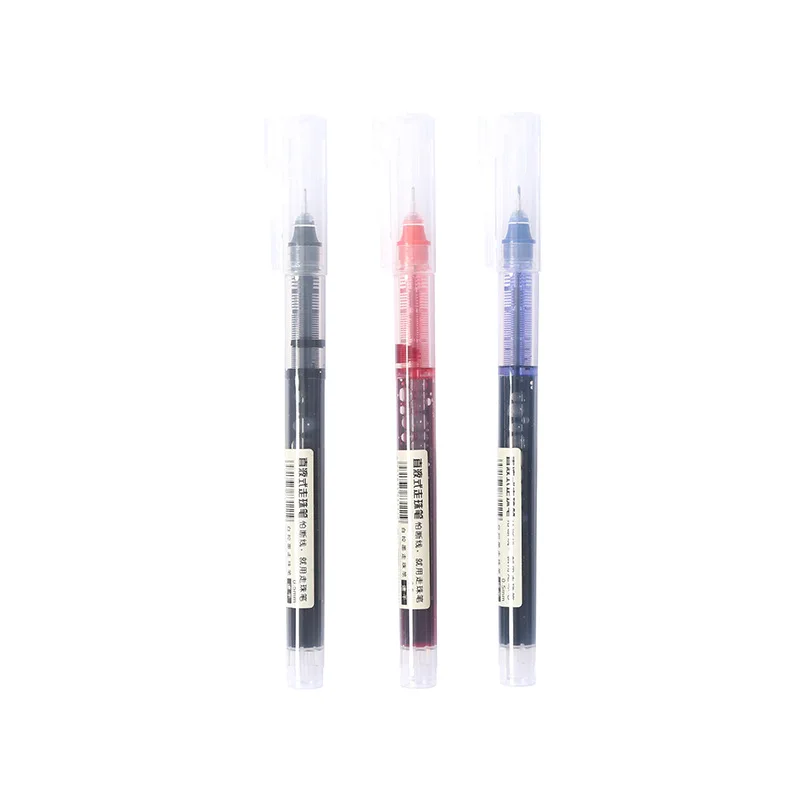 Office Business Sign Gel Pen Student School Office Stationery Fine Nib Gel Pen Big Ink Capacity Ballpoint Black Blue Red Pen - الصورة 4