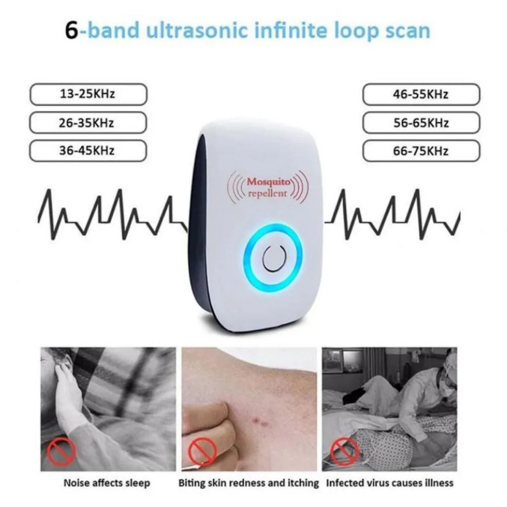 Ultrasonic Pest Repeller Intelligent Mosquitoes Killer Magnetic Insect Repeller Home Cleaning Tools Garden Pest Control Products - الصورة 5