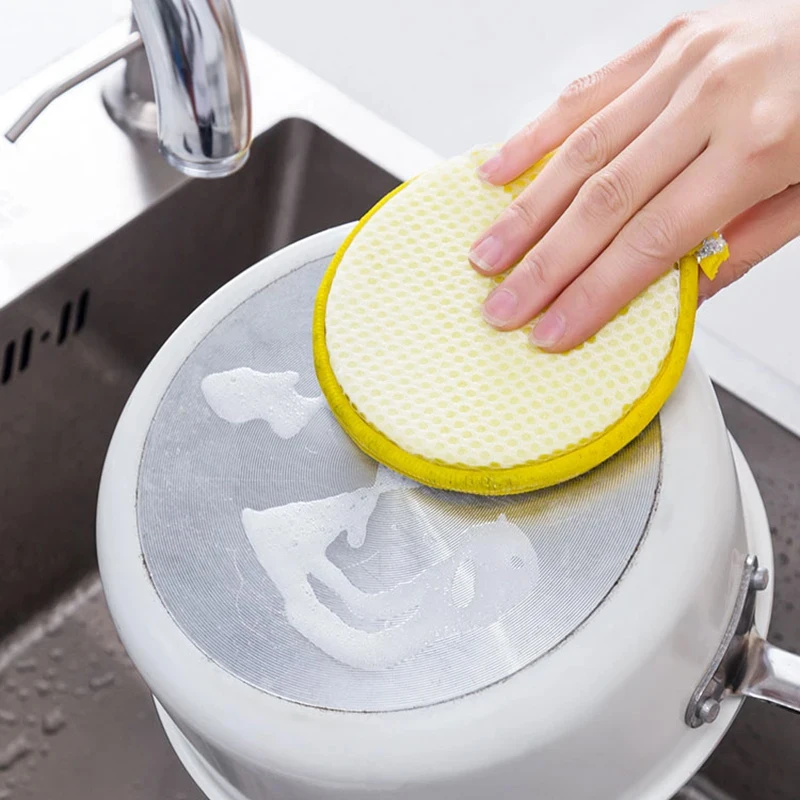 2pcs/4pcs Double Side Dishwashing Sponge Dish Washing Brush Pan Pot Dish Wash Sponges Household Cleaning Kitchen Tools sponge - الصورة 6