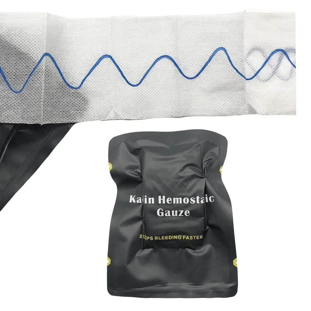 Hemostatic Kaolin Gauze Emergency Trauma Z-Folded Soluble for Outdoor Safety First Aid Kit Wound Dressing Bandage Tourniquet - الصورة 4