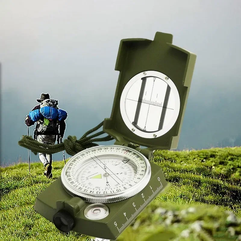 1-10PCS Professional Sighting Compass, High-Precision Waterproof Tool for Survival, Tactical Navigation & Outdoor Exploration - الصورة 6