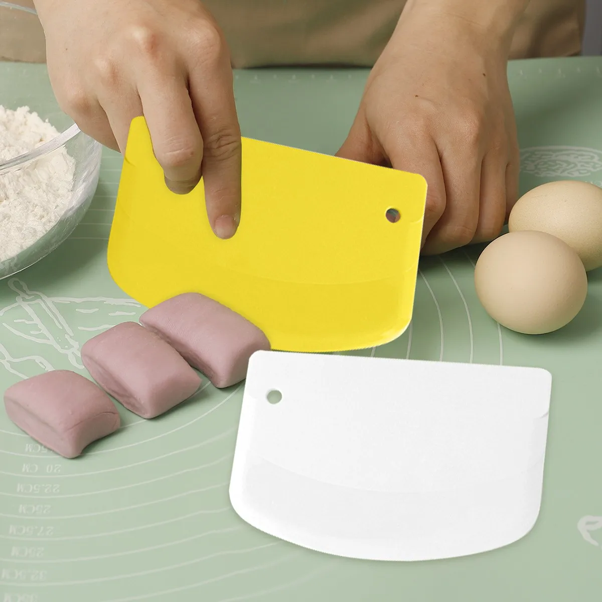 Multipurpose Dough Cutter Bowl Scraper For Bread Dough Fondant Cake Cream Spatula DIY Pastry Cutters Scrapers Kitchen Baking - الصورة 6