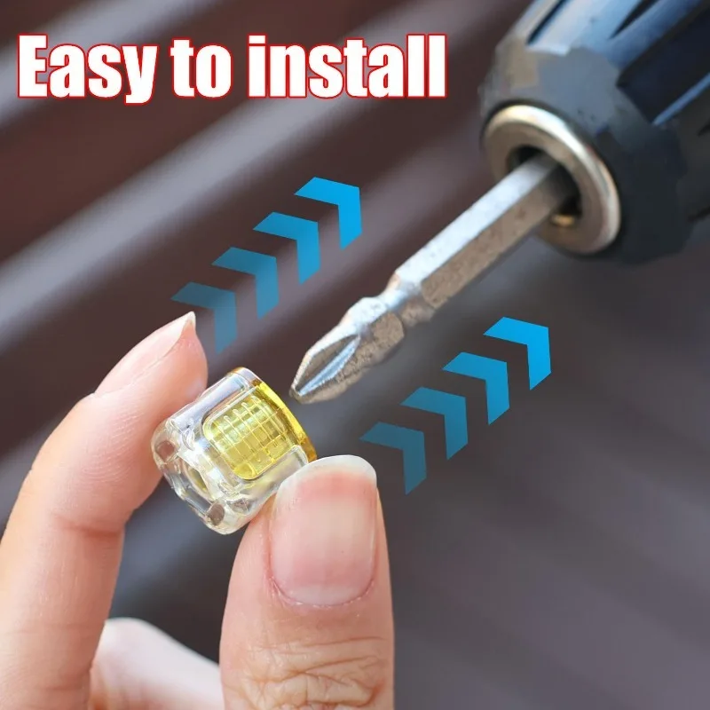 20/1PCS Screwdriver Bit Powerful Magnetizer Universal 1/4" Hex Drill Magnetic Ring Screw Holder Magnetic Coil Repair Hand Tools - الصورة 2