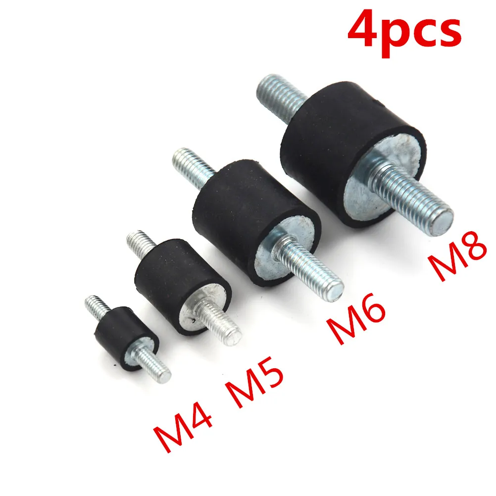 4Pcs Anti Vibration Silentblock Boat Car Milling Machine Bobbin Rubber Mounts Male Tools M3 M4 M5 M6 M8 M12 Rubber Shock Damper - الصورة 4