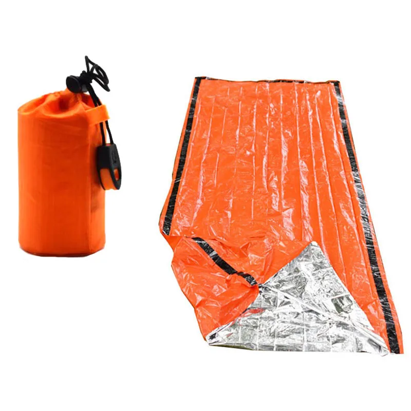 Portable Waterproof Emergency Survival Sleeping Bag Outdoor Edc Camping Gear Thermal Sack First Aid Rescue Kit Mylar Blanket - الصورة 2