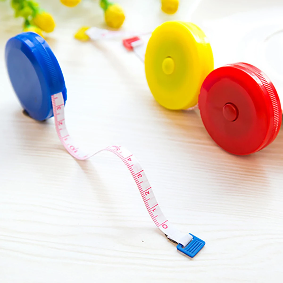 1Pc Automatic Retractable Tailor Measuring Tape Double-Sided Scale One Side 60inch the Other Side 150cm Household Body Measurement Height Measuring Tape - الصورة 2
