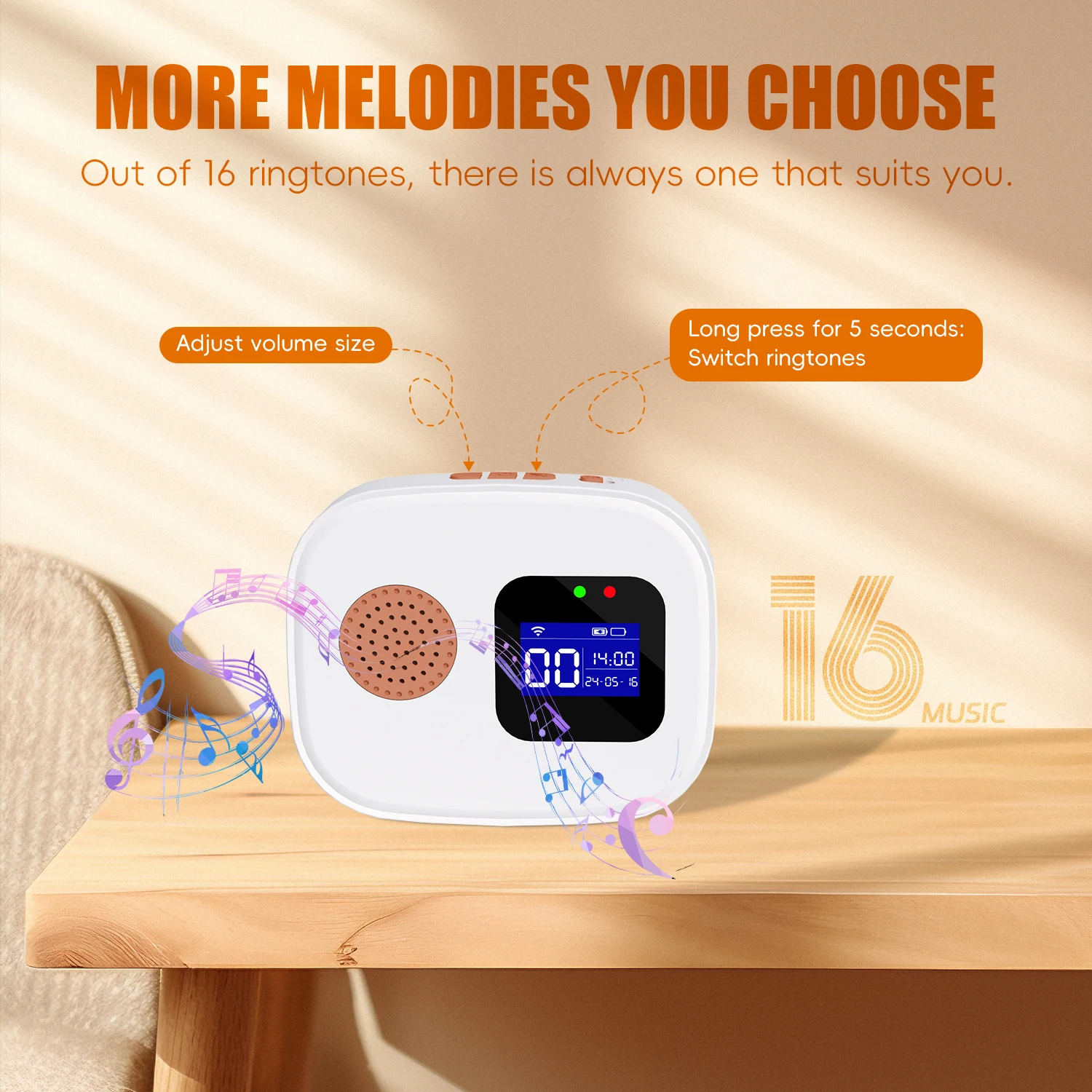 WiFi Emergency Call Button for Seniors Emergency Bracelet Emergency Alert System for Seniors Patients Disabled Elderly Receiver - الصورة 6