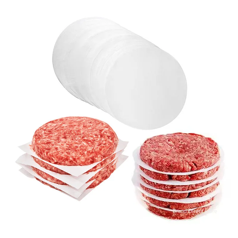 100/500Pcs 11cm Hamburger Patty Paper, Wax Papers To Separate Frozen Pressed Patties for Burger Patty Paper