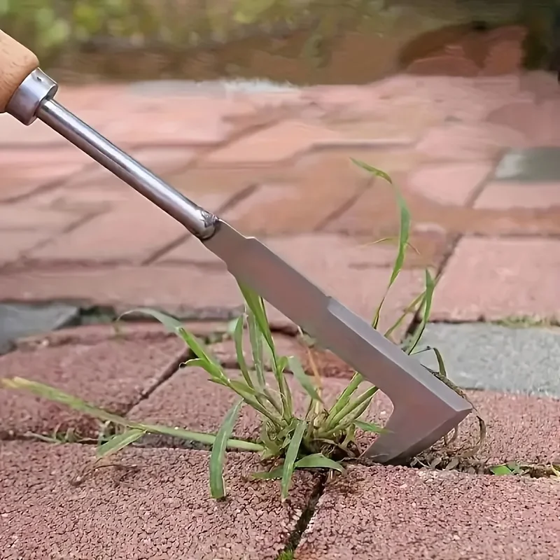 Stainless Steel Garden Weeder Knife, Wooden Handle Hand Weeding Tool for Lawn, Vegetable Garden & Plant Care, Summer Gardening A - الصورة 2