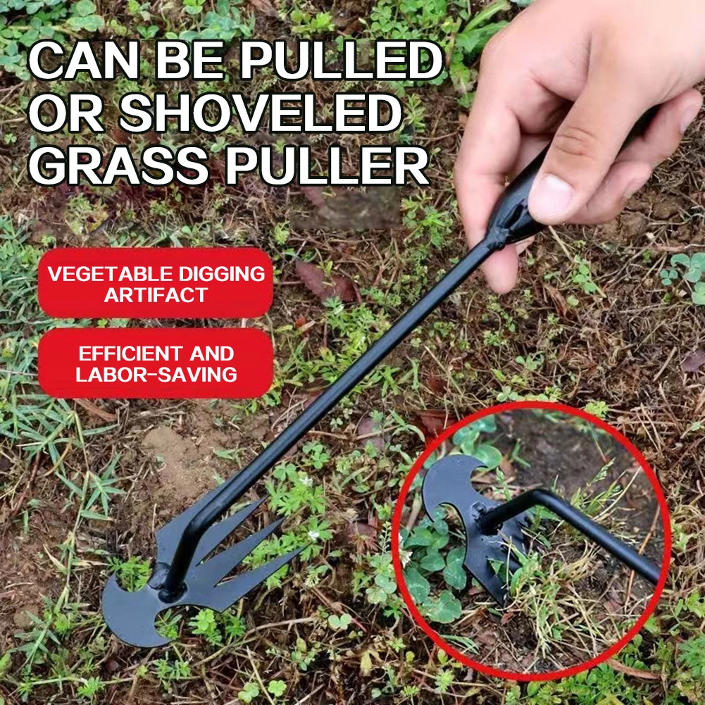 Garden Hoe Tool 2 in 1 Double Garden Hoe Cultivator Gardening Weed-Puller with Handle for Flower Beds Gardens - الصورة 6